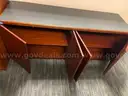 Wooden 4-push door, 2-shelf cabinet