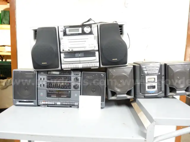3 large boom boxes