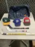 Lot of misc box items-2 Philadelphia Flyers hockey sticks, 7 1/2 A&#x27;s hat, small/medium D hat, Walker hat-no size, &#x22;DH&#x22;
