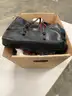 Lot of misc box items-black Zysun purse, blue Sloane Ranger purse, cream &#x26; brown MontanaWest purse, red purse &#x22;DH&#x22;