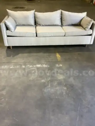 86 inch gray striped sofa  &#x22;DH&#x22;