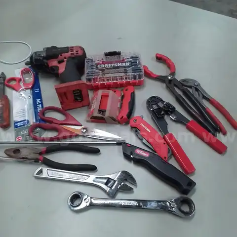 Box of Miscellaneous Assorted Tools &#x22;JM&#x22;