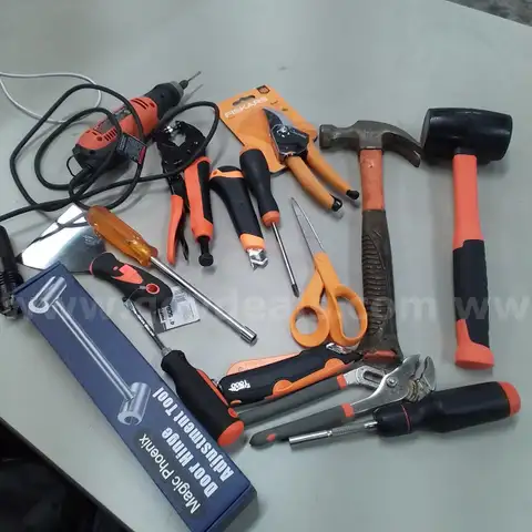 Box of Miscellaneous Assorted Tools &#x22;JM&#x22;