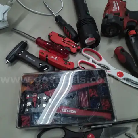 Box of Miscellaneous Assorted Tools &#x22;JM&#x22;