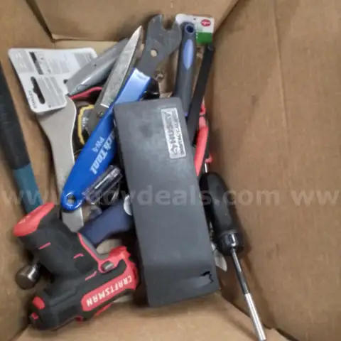 Box of Miscellaneous Assorted Tools &#x22;JM&#x22;