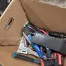 Box of Miscellaneous Assorted Tools &#x22;JM&#x22;