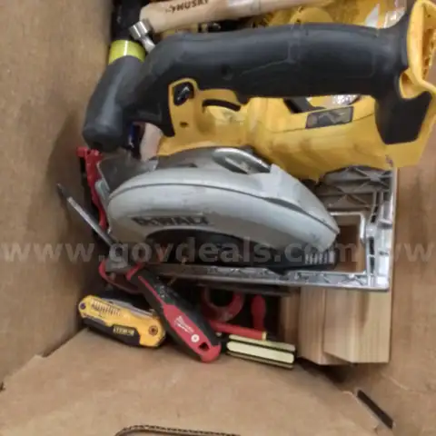 Box of Miscellaneous Assorted Tools &#x22;JM&#x22;
