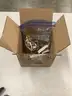 Lot of misc box items-black Geneva watch, white Techo Marine watch, brown half moon necklace, red crystal band, &#x22;DH&#x22;