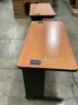 Two 48 (L) x 24 (W) x 29 (H) hardwood rectangle computer desks (with two black leg stands)  &#x22;DH&#x22;