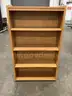 36 (L) x 12 (W) x 59 (H) light oak four shelf bookcase  &#x22;DH&#x22;