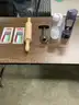 Lot of misc box items-Pineapple slicer, 8 paring knives, white electrical blender, light oak food dough roller,  &#x22;DH&#x22;