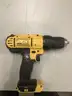 Lot of misc box items-DeWalt drill gun (NO BATTERIES), DeWalt drill bit tool kit, silver &#x22;10 Alloy wrench tool,  &#x22;DH&#x22;