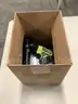 Lot of misc box items-Worx tool kit, flashlight (WITH BATTERIES) Ryobi drill gun (NO BATTERIES, NOR BITS INCLUDED)  &#x22;DH&#x22;