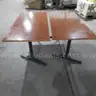 Two Wooden Tables with Metal Legs 60&#x22;Lx30&#x22;Wx29&#x22;H