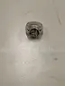 Lot of misc box items-Silver ring, gold roman numerals wrist band, &#x22;L&#x22; diamond piece,  &#x22;DH&#x22;