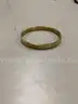 Lot of misc box items-Silver ring, gold roman numerals wrist band, &#x22;L&#x22; diamond piece,  &#x22;DH&#x22;