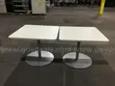 Two 36x36x29H Tables w/ round metal base                                                                     &#x201C;C&#x201D;