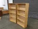 Two 30x11x61H Light Wooden Bookshelves                                                                      &#x201C;C&#x201D;