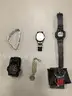 Lot of misc box items-Fossil watch, Ed Hardy watch, silver bracelet, Reaction Kenneth Cole watch, Casio watch,  &#x22;DH&#x22;