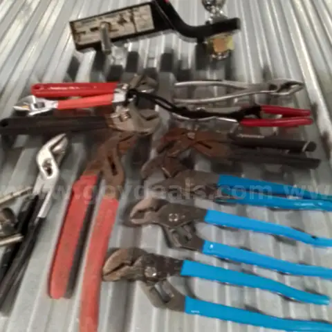 Lot Box of Assorted Tools &#x22;JM&#x22;