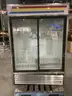 54 (L) x 30 (W) x 77 (H) silver double slider door &#x22;True&#x22; refrigerator (IT DOES TURN ON)  &#x22;DH&#x22;
