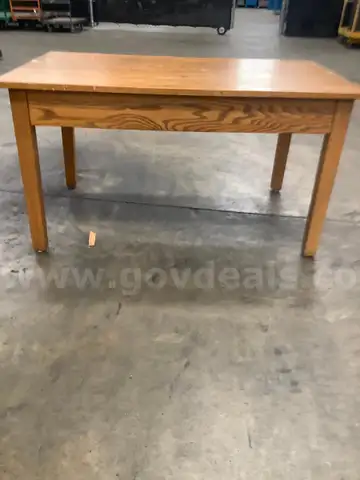 48 x 30 hardwood light oak rectangle table  &#x201C;DH&#x201D;
