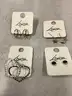 Lot of misc box items-silver Lovisa heart shape earrings, silver Lovisa star shape earrings, diamond ring,  &#x201C;DH&#x201D;