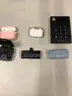 Lot of misc box items-blue Anker usb connector (IT TURNS ON) Veger &#x201C;L&#x201D; connector (IT TURNS ON) black Padlock, &#x201C;DH&#x201D;