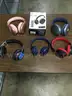 Lot of misc items-navy blue JBL headphones, red &#x26; black Midola headphones, pink Ijoy headphones,  &#x201C;DH&#x201D;