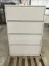 36 (L) x 20 (W) x 54 1/2 (H) tan four drawer metal filing cabinets, with brackets (NO KEY LOCKS)  “DH”