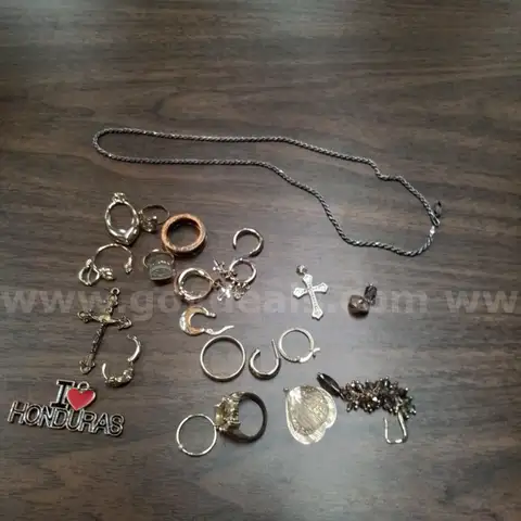 Lot of Jewelry- Gold Charms Pieces, Rings, Earrings "JM"