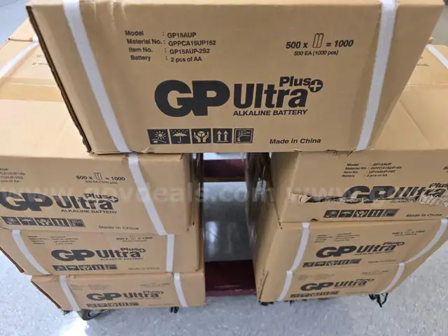 Lot of 8000x AA GP Gold Peak Ultra Plus Alkaline Batteries BRAND NEW
