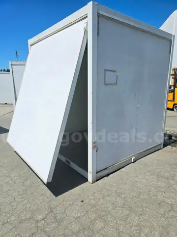 Portable Fully Operational Cube Vendor Booth w/ Folding Doors