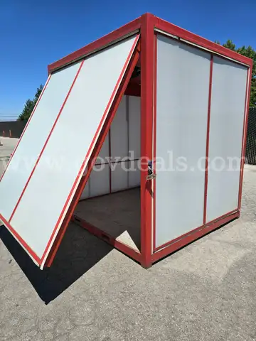 Portable Fully Operational Cube Vendor Booth w/ Folding Doors