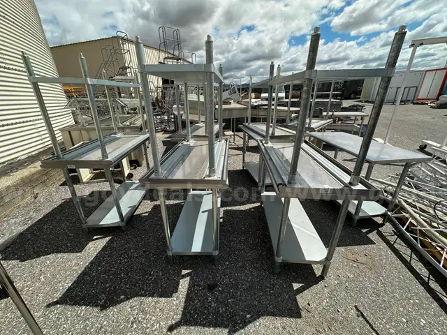 Lot of 13x 4 Foot NSF Stainless Steel Table