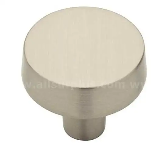 200 Ea. (Approx). Soft Modern 1-7/16&#x22; Knob - Satin Nickel