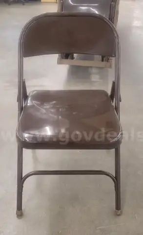 Lot of (54) Folding Chairs with Rolling Storage Rack