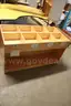 Lot of rolling storing cart and white table with cubies