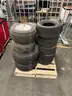 Lot of 16 wheels and tires