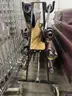 2 carts with floor covering material.