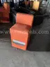 4 orange bar style chairs