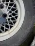 JAGUAR LACY SPOKE ALUMINUM WHEELS WITH NEWER CENTER CAPS XJ XJ6 XJS