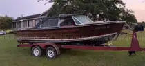 1965 CENTURY CORONADO HARDTOP WITH TANDUM AXLE ROADWORTHY TRAILER WITH BRAKES