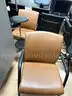 (2) Light Brown Office Chairs