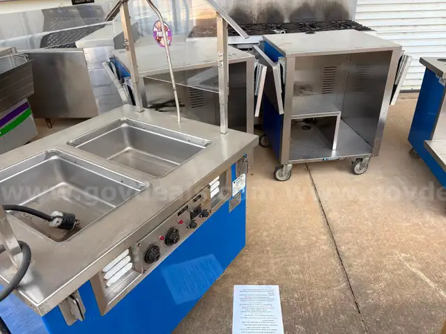 (4) Pieces: :  (1) Condiment:/silverware station, (1) Counter, (1) Food Warmer