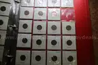 COIN BOOKS (3); $2 BILL (6); $1 COIN (2); HALF DOLLAR COIN (3); QUARTERS (22); D