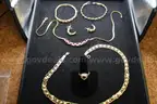 PAIR OF EARRINGS (1), RING (1), NECKLACES (2), BRACELET (2