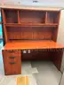 8 Matching Desks &#x26; 1 L Shaped Desk with Plexi Glass - On a Pallet Sold as a Set