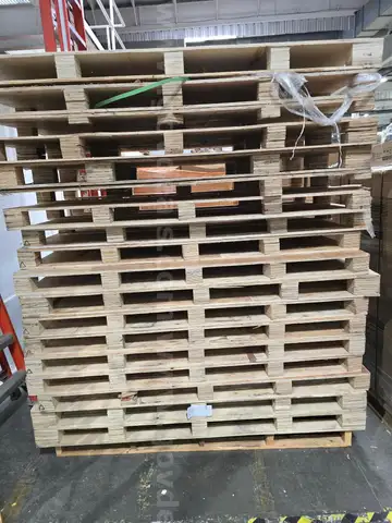 LARGE WOODEN, PLYWOOD TOP, PALLETS, (QTY 20)