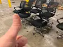 Lot of 7 rolling office chairs (1 needs repair)